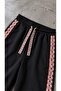 Ethnic Pattern Striped Design Baggy Tracksuit Black - 6
