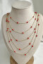 Gold Color Beaded Layered Multi Chain Necklace (35Cm-50Cm) - 3