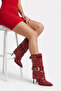 Kause Women's Accessory Boots - Burgundy Lizard