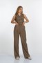 Women's Winter Brown Vivienne Vest Pants Set 1093 - 4