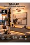 6W Electric Flute Led Sconce Bronze Color Daylight Adjustable Head 2 Pcs - 2