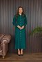 Polo Collar Long Sleeve Buttoned Ribbed Knitted Midi Dress - 2