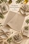 Set of 6 Washable Cotton Linen Serving Napkins 30X30 cm – Fabric Dinner Napkins Table Presentation Napkins