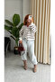 Premium Oversize Striped Polo Collar Sweater - 5