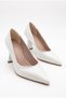 Women's Pointed Toe Thick Striped Heeled Classic Daily Stiletto Shoes - 2