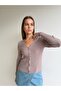 Front Buttoned Glittery V-Neck Cardigan - 3