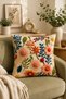Decorative Floral Cushion Cover 43X43 cm Punch Look 3D Digital Printed Single Sofa Pillow Cover - Bohemian Wild Flowers