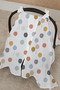 100% Cotton Muslin Stroller Cover |   Soft and Breathable Fabric - Dreamy Balloons - 2