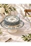 8 Piece Porcelain Velour Anthracite Cake Set - 3