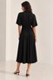 Polo Collar Double Breasted Midi Dress - 3
