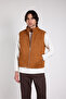 Regular Fit Suede Vest - 3