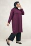 68102 Plus Size Ribbed Modal Tunic in Own Fabric - Plum - 4