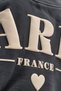 Women's Oversize Sweatshirt Paris 3D Printed Smoked – Crew Neck, Printed on Sleeves and Back, 3 Yarns - 4