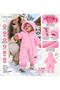 Baby Winter Coat Hooded Pink Zippered Coat with Furry Inside for Cosmonauts - 7