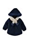 Boy's Winter Coat with Fur Lining and Scarf Detail - 3