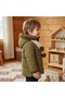 Boy's Winter Coat with Fur Lining and Scarf Detail - 2