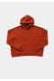 Oversize Fit Hooded Printed Men's Brown Sweatshirt - 5
