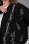 Women's Embroidered Knitwear Cardigan Pants Bottom Top Double Set - 7