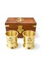 5-Piece Brass Shot Glass Set – with Wooden Box, Shot Glass Brass Liquor Glass, 11*7 cm - 2