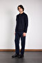 Oversize Polo Collar Buttoned Knit Sweater - 2