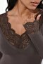 Lace Detailed V-Neck Knitted Stretchy Top - 4