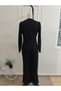 Women's Long Sleeve Double-Breasted Collar Blouse and Trousers Set with Stones on the Side, Imported Crepe Blouse and Trousers Two-Piece Set - 5
