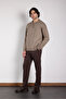 Oversize Polo Collar Buttoned Knit Sweater - 2