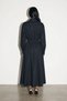 Black 100% Cotton Waist-Slit Collared Pocketed Long Sleeve Dress - 4