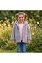 Girl's Plush Coat with Hood and Buttons, Warm Jacket - 2