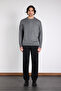 Oversize Crew Neck Basic Knit Sweater - 3