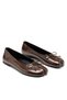 Women's Brown Flip-Flops with Bow, Comfortable Fit, Flat Ballerinas