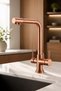 Matte Copper Bronze Purified Kitchen Faucet Brushed Copper Modern Kitchen Sink Fixture Suitable for Purification Devices - 2