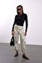Ecru Leopard Patterned Trousers 19144 - 3