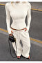 Women's Zippered Finger Detail High Neck Flexible Fit Blouse - 2