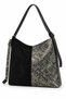 Jkln Genuine Leather Women's Shoulder Bag Large Volume Daily Snake Black Handbag Zd001-6 - 2