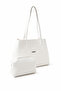 Jkln Women's Shoulder Bag Large Volume Casual White Bag Im502-1 - 2