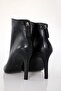 Black Back Zipper Pointed Toe Boots 25408 - 6