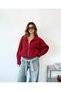 Lined Gingham Bomber Jacket - 5071-Red