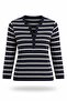Navy Blue Striped Mercerized Knitwear 261135