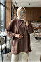 Women's Oversize Lace-Up Long Tunic 75 cm