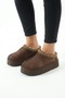 Winter Women's Slippers with Fur Lining and Thick Platform Sole / Comfortable Plush Home and Outdoor Wear Slippers - 5
