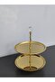 Luxury 2-Tier Stainless Steel Cookie Stand with Stand, Decorative Presentation Tray, Multi-Tier Serving Tray, Cookie Holder, Candy Holder, Chocolate Holder, Tray - 6
