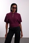 Plum Bat Sleeve Polo Collar Knitwear 261140 - 4