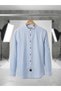 Men's Large Size Oversized Regular Fit Long Sleeve 100% Cotton Court Collar Shirt - 5