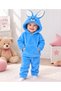 Plush Unisex Children's Set with Rabbit Hat and Kangaroo Pocket – Soft Hooded Tracksuit Set for Ages 1-2-3 - 5