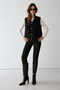 Black Buttoned Plush Vest 23242 - 2