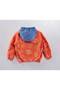 Boy's Colorful Robot Patterned Hooded Waterproof Raincoat - 3