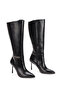 Women's Chain-Adorned Thin Heeled Boots - 2