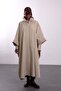 Beige Cape Trench Coat 8663 - 4