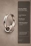 Medium Size Hoop Steel Earrings - 3